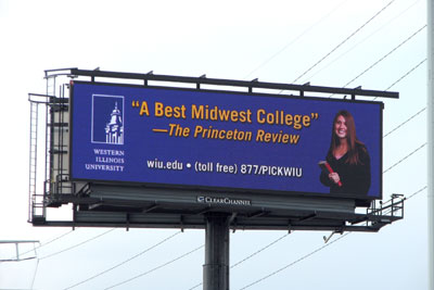 WIU billboard