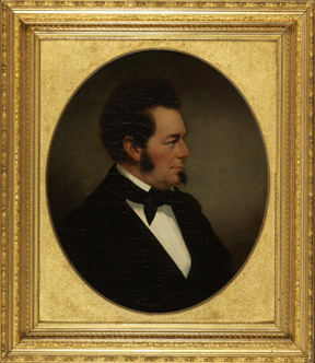 L. R. (Rowley) Jacobs, (American, 19th Century), Portrait of Edwin Forrest (American Actor, 1806-1872), oil on canvas, 1855, 30" x 25", Gift of Jim Szymanski (Alumnus 1966), Permanent Collection - Western Illinois University Art Gallery