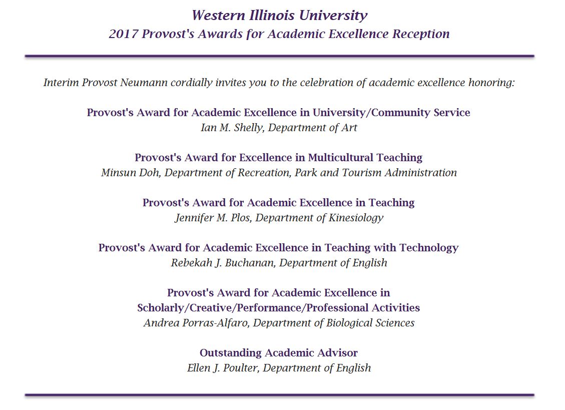 Provost Award of Excellence