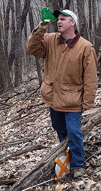 Researcher at Kibbe Station.