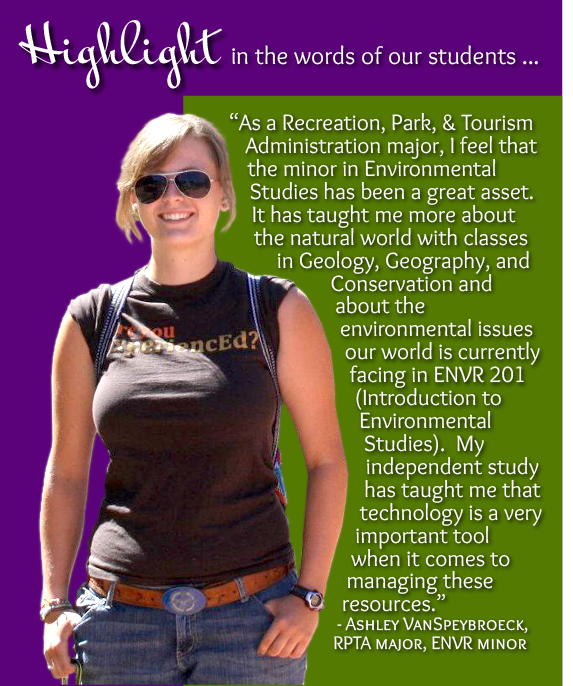 ENVR student photo and quote