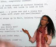 Macer lectures before an example of a script.