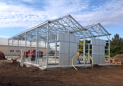 greenhouse construction site
