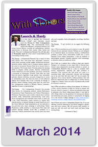 March 2014 Honors Newsletter
