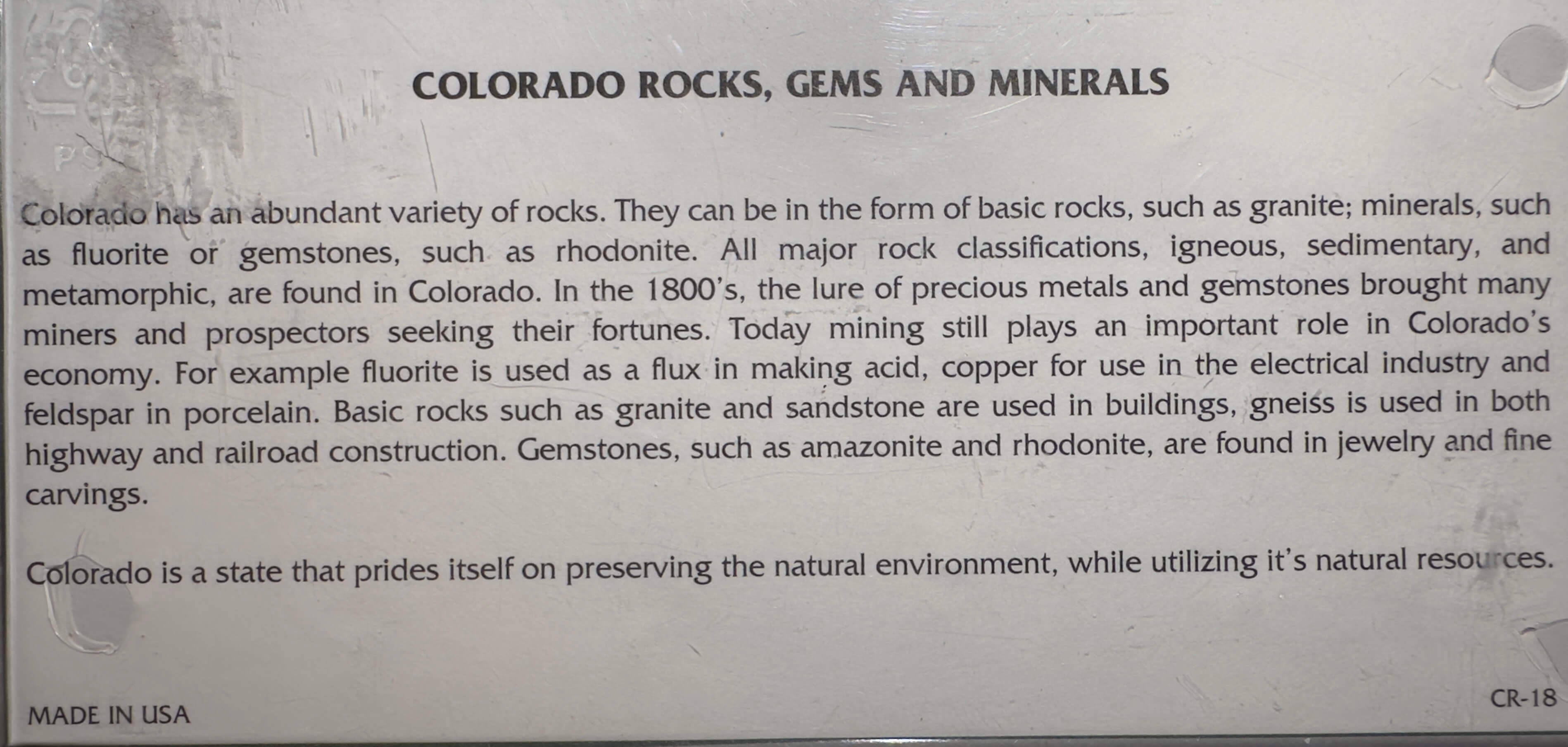 Colorado Rocks Text
