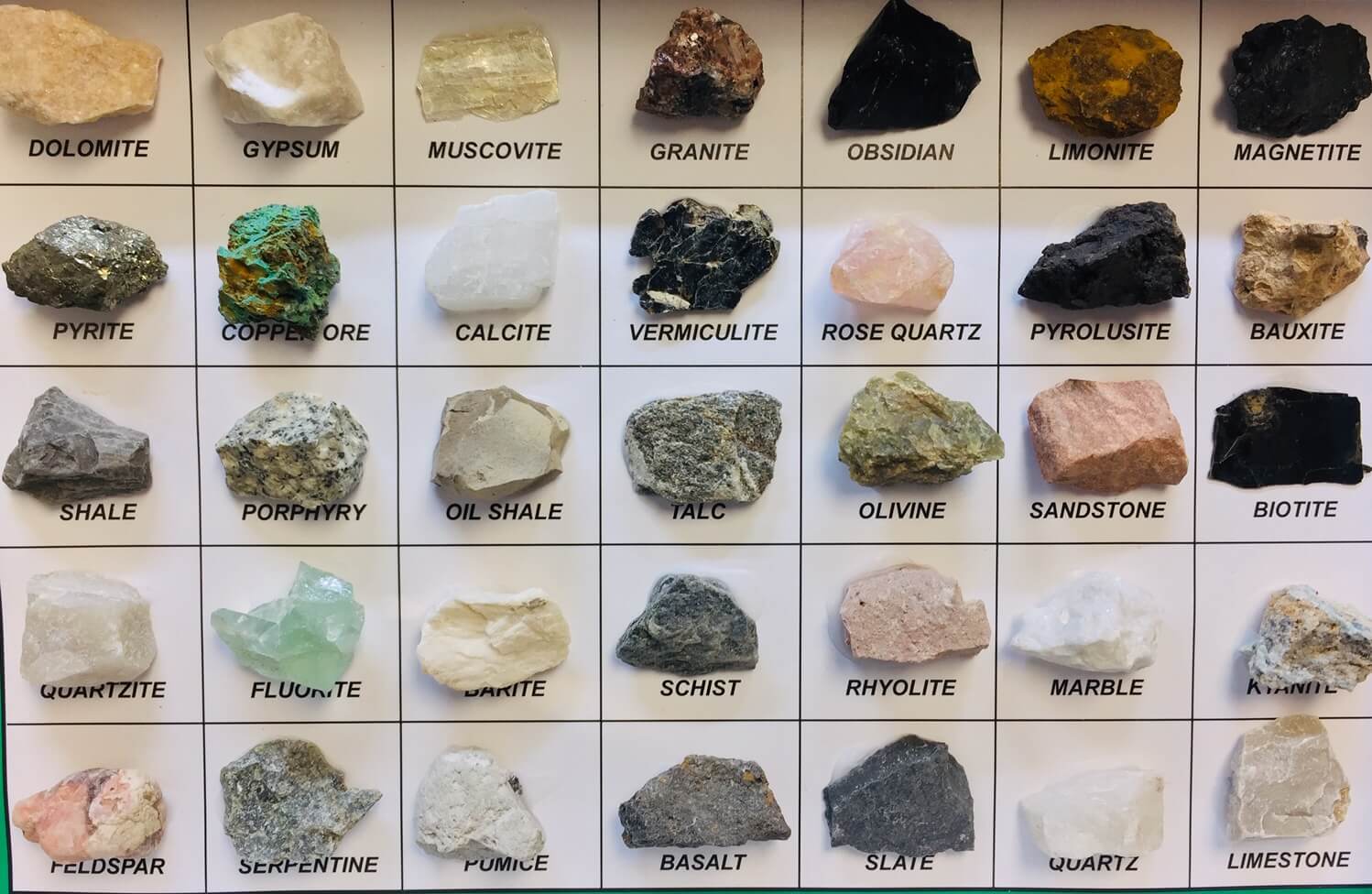 minerals Collection of rocks