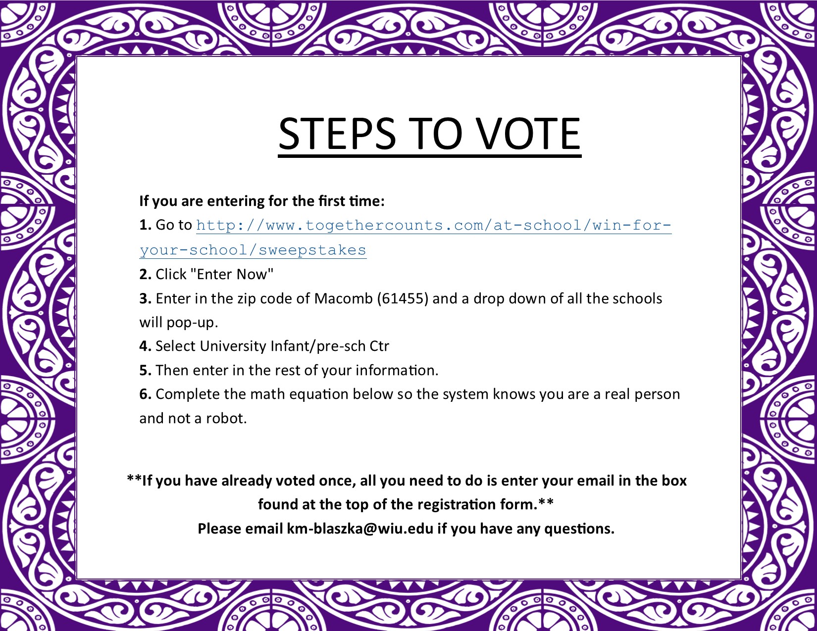 picture of the steps to vote