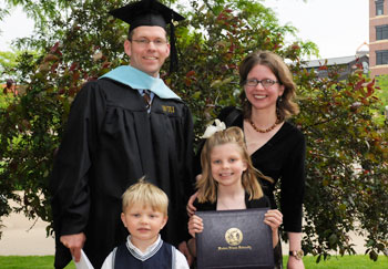 Graduate and his family