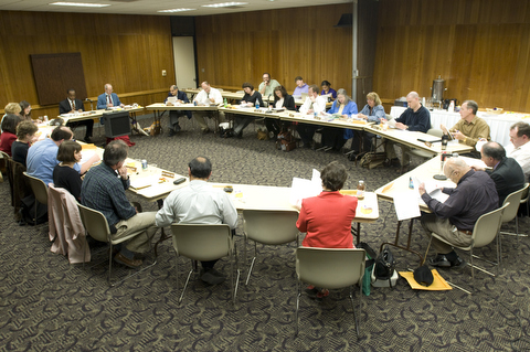 Wide view of Senate table