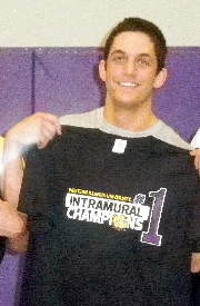 Mike Ungari (senior, Oakwood Hills, IL), a construction management major, was honored with the John Nickerson Award by Western Illinois University Campus Recreation. The Nickerson Award is given to a WIU male student/intramural participant who best exemplifies the spirit of intramural sports.