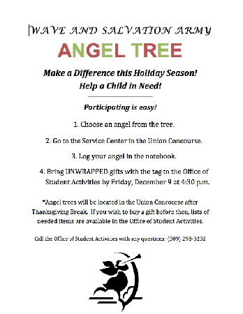 Wiu S Wave Partners With Salvation Army For Angel Tree Western Illinois University News Office Of University Relations