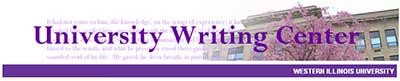 University Writing Center web site header
