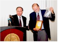 WIU President Al Goldfarb honors John Hallwas