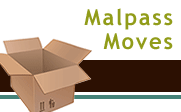 Illustration of a moving box and the text Malpass Moves