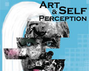 Portrate of a girl with the face split into four sections and the text Art and Self Perception