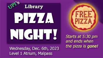 WIU Libraries -- Free Pizza Night