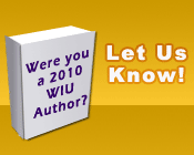 Were you a 2010 WIU Author? Let us know!