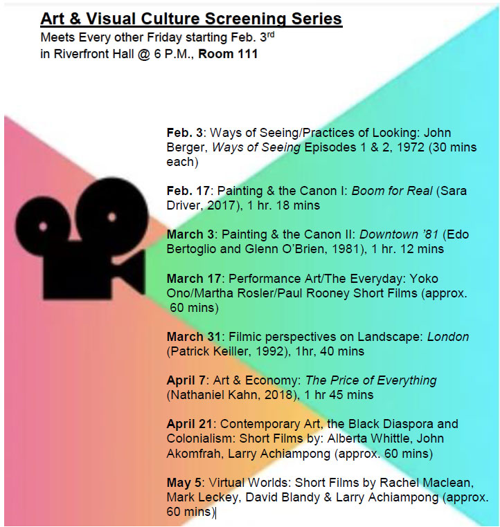 QC Campus Art and Visual Culture Screening Series