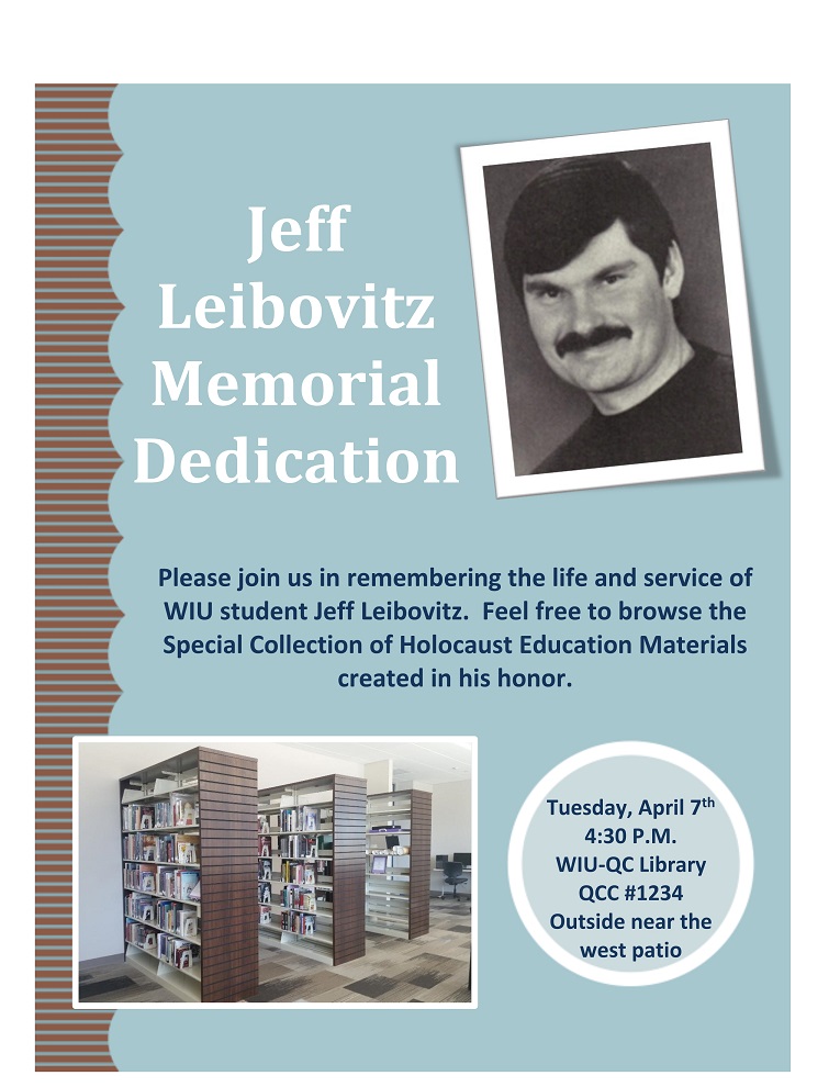 Flyer for Jeff Leibovitz Memorial Dedication