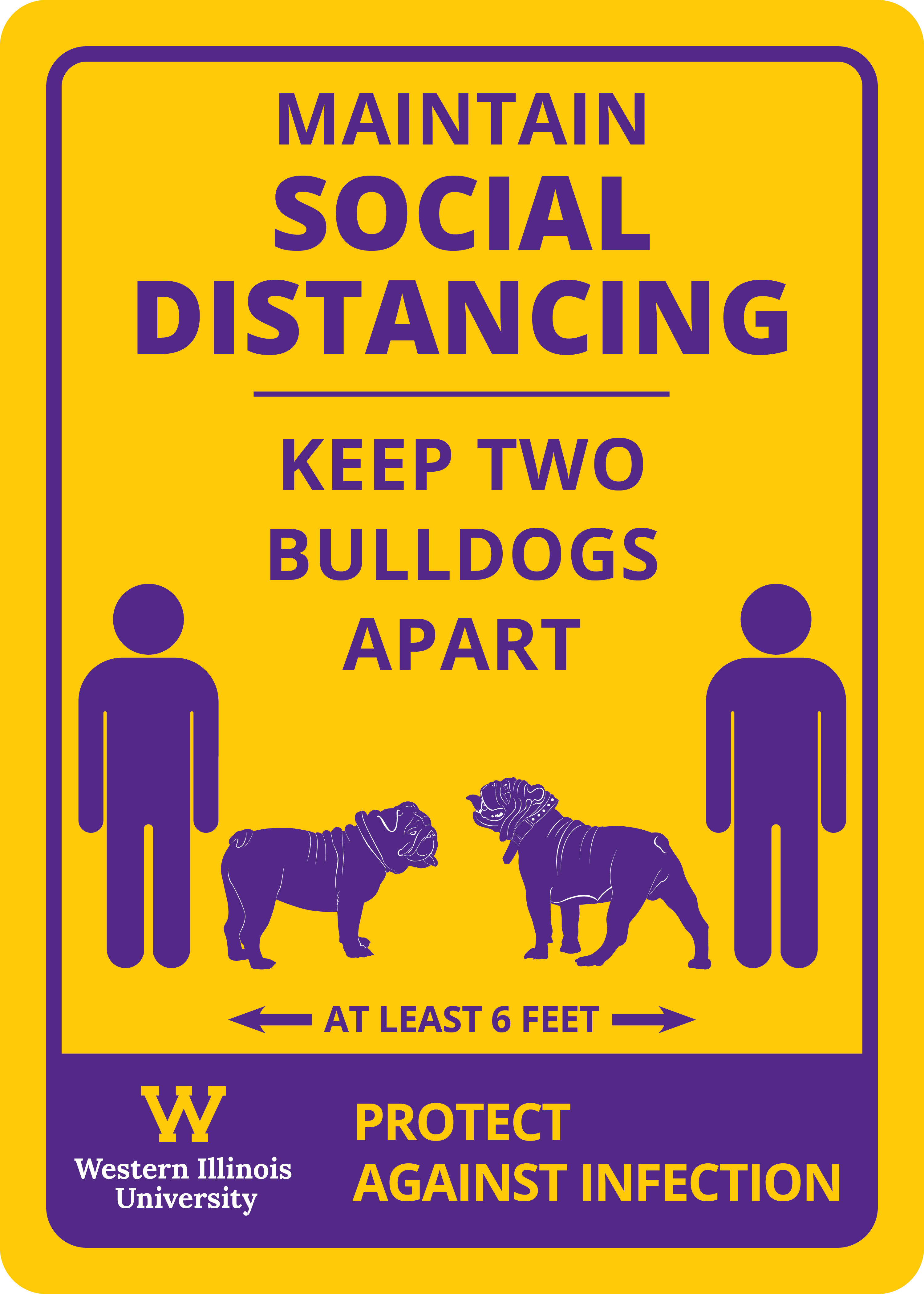 Social Distancing - two bulldogs apart
