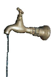 On y fait couler la fontaine