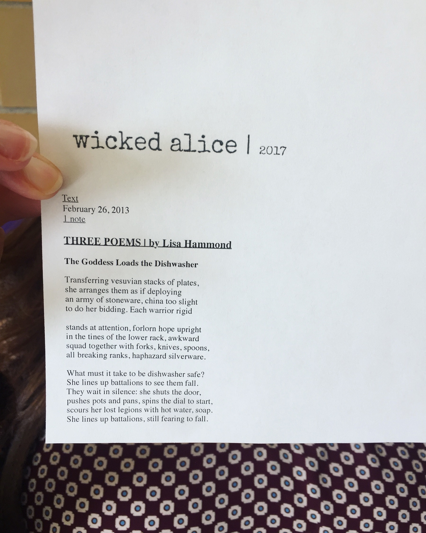Magdelyn Helwig Poem in Your Pocket Day Spring 2017