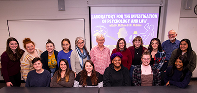 Students and faculty in lab
