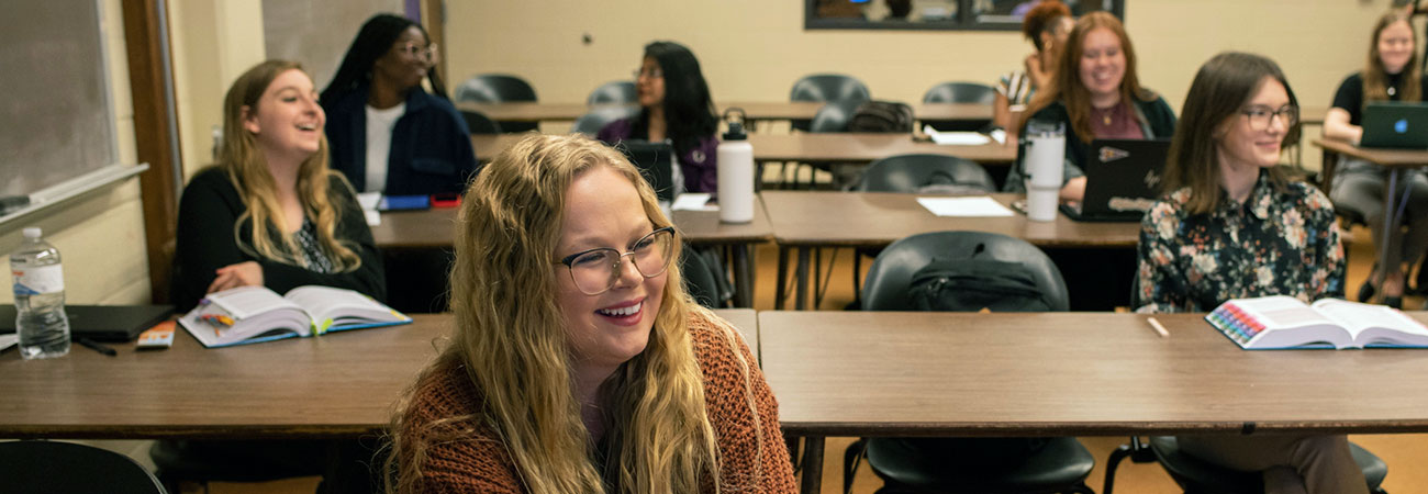 students in class