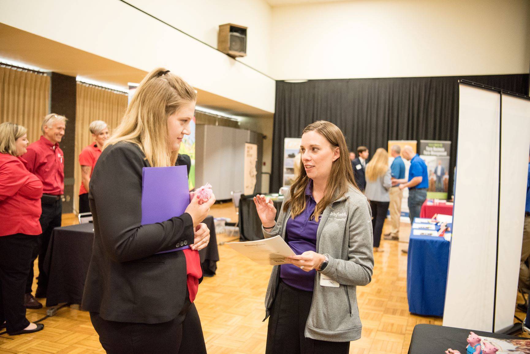 Student and Employer at Agriculture Career Fair