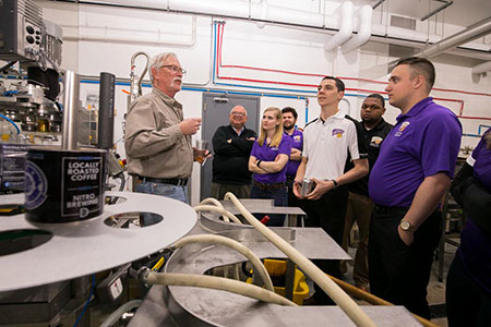 Student group touring Dot Food