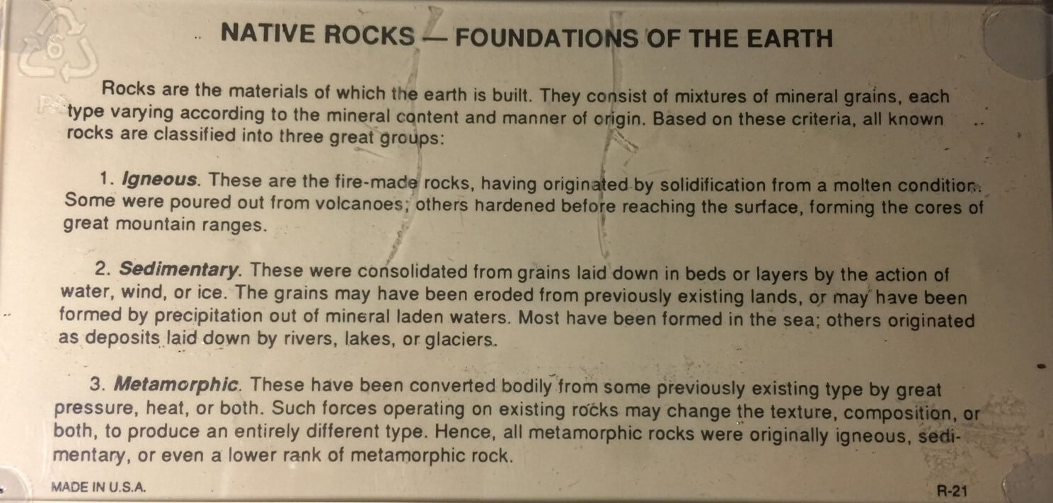 native rock text