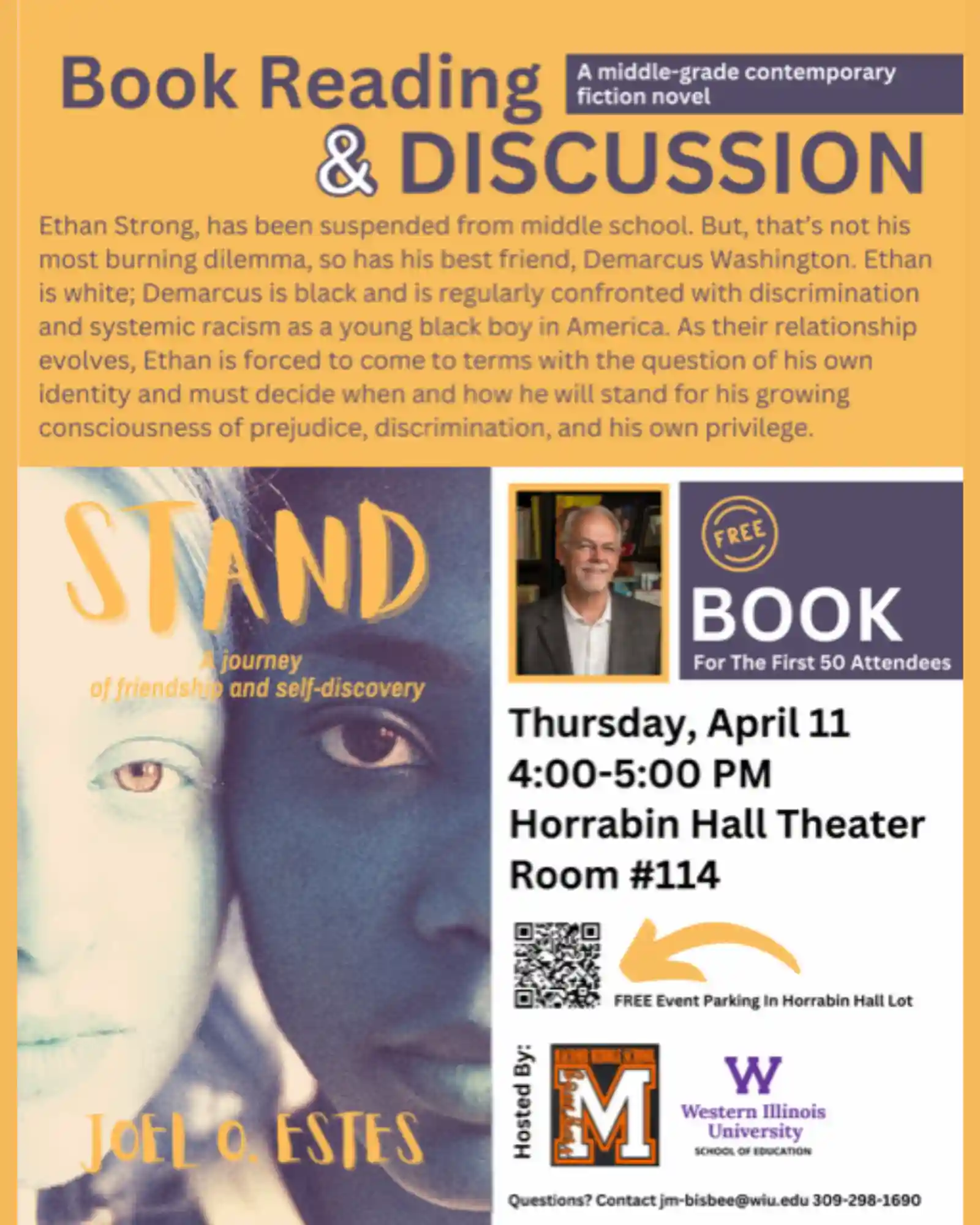 Book Reading and Discussion: Stand - A Middle-Grade Contemporary Fiction Novel About Prejudice, Discrimination, and Privilege image