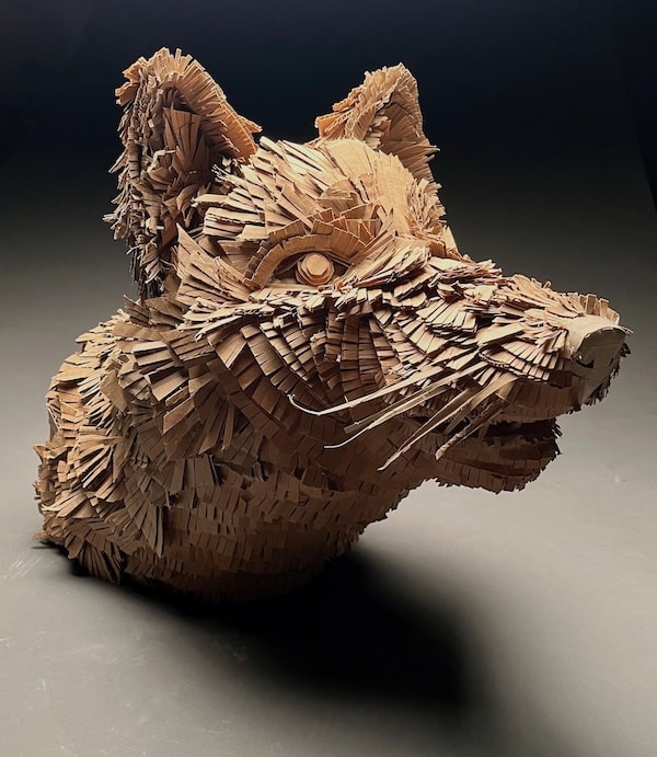 Photo of paper animal head