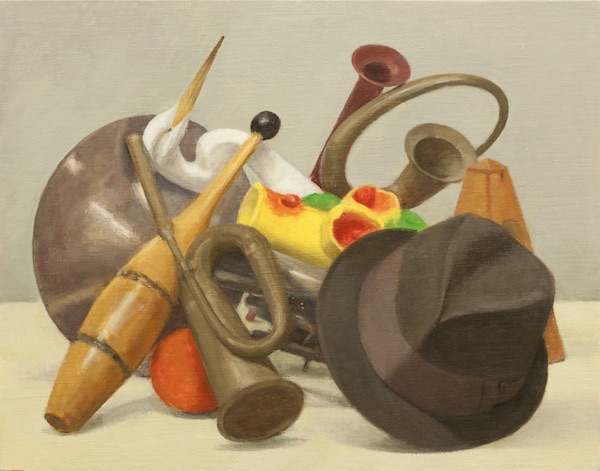 Divertimento I, oil on canvas mounted on wood panel, 28 x 36 in.