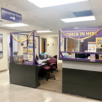 Memorial Hall Study check in desk