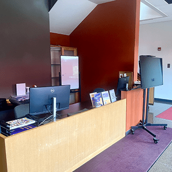 Multicultural Center Study check in desk