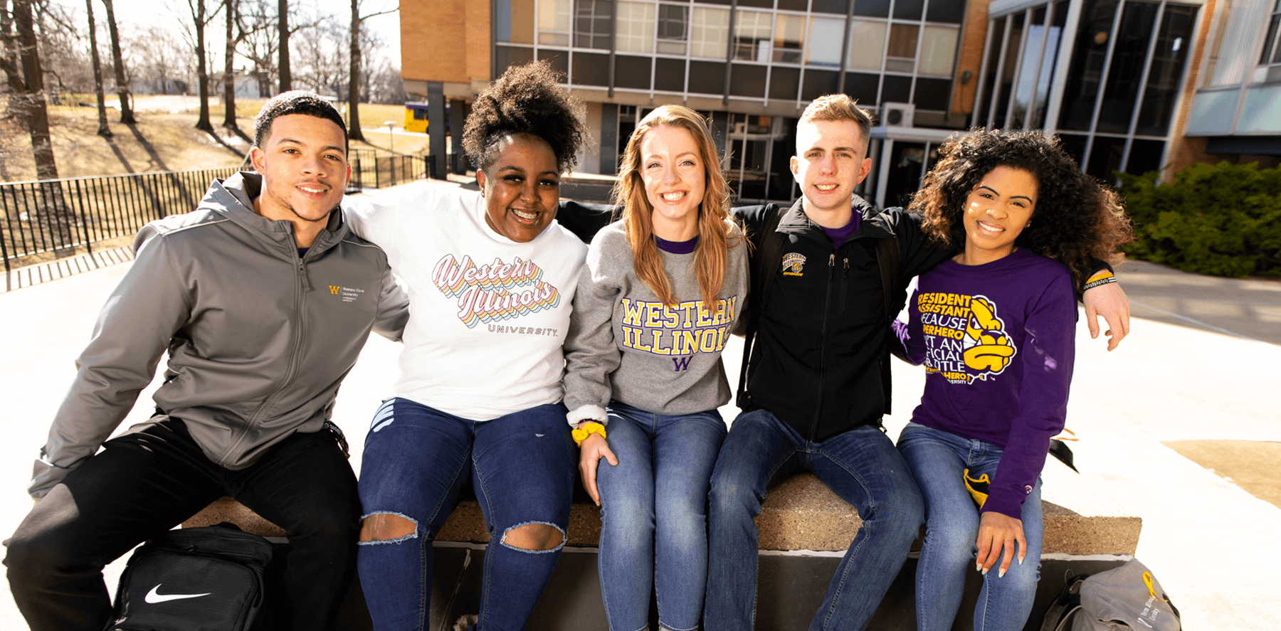 Students outside of Lincoln-Washington residence halls
