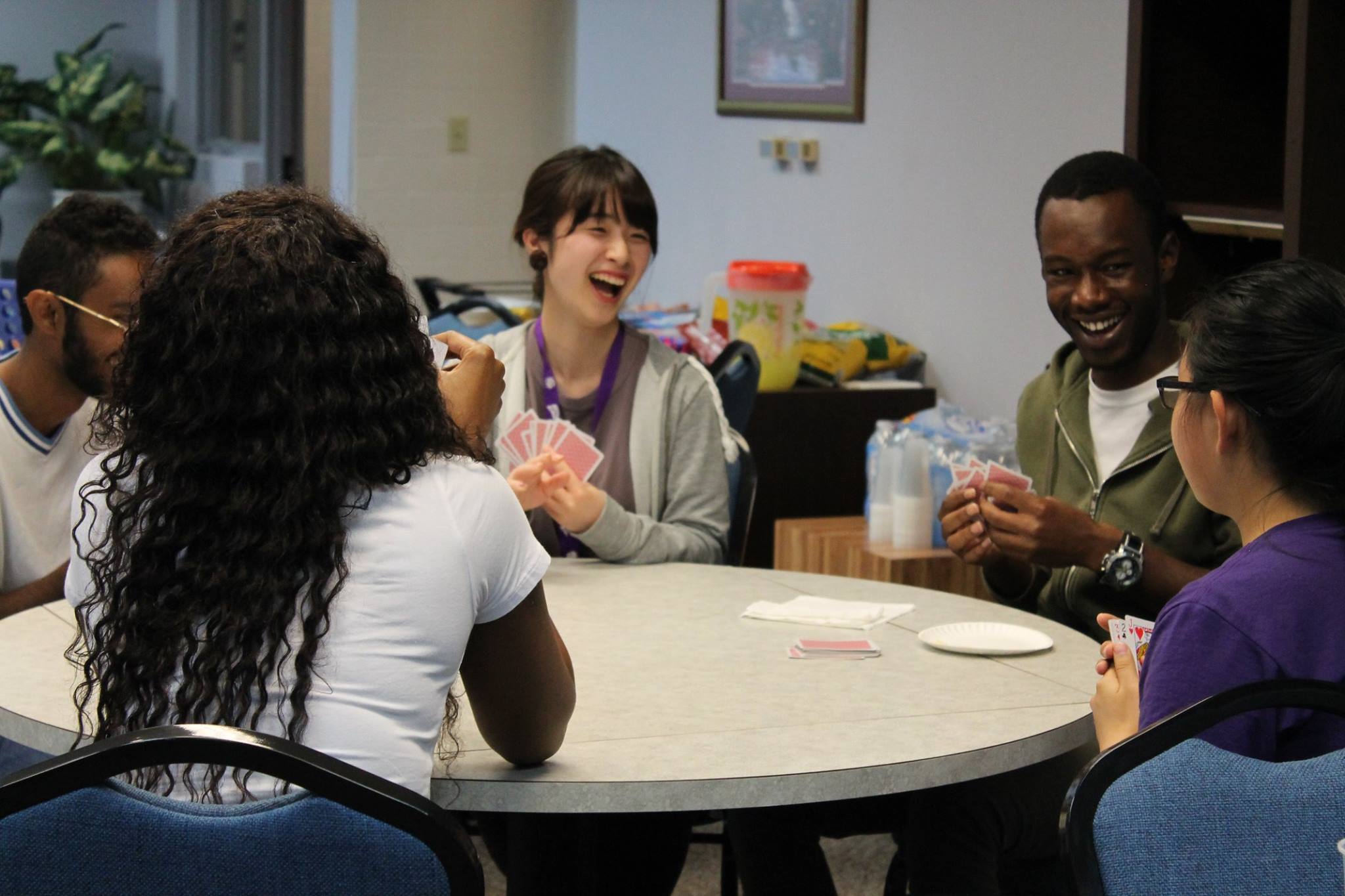 students playing games