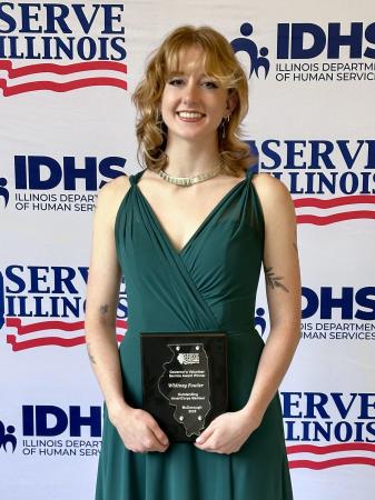 WIU graduate student Whitney Fowler recognized as an Outstanding AmeriCorps Member for her service with The Giving Gardens in Macomb.