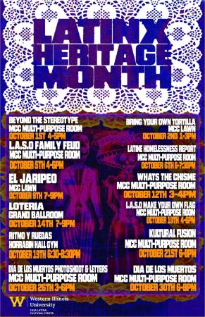A collection of events will take place in honor of Latinx Heritage Month.