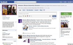 Screenshot of libraries facebook page