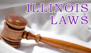 Image of a gavel with the text Illinois Laws