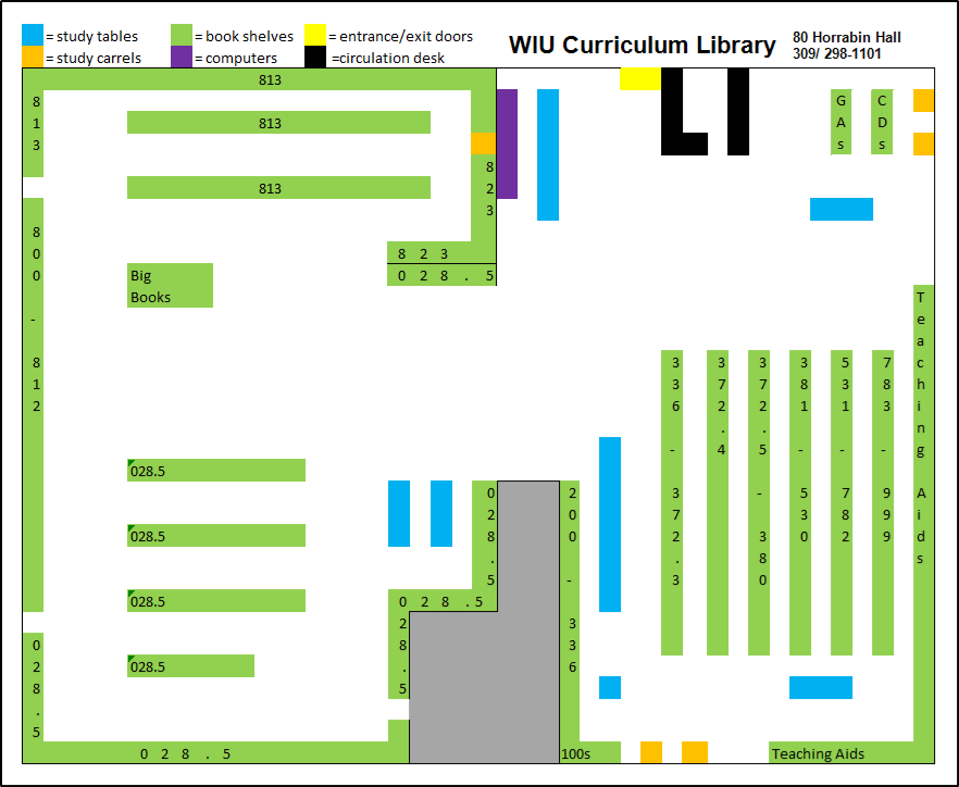 Curriculum Library Stacks Map