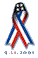 Illustration of an American flag ribbon