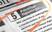 Position Openings Image - News Paper with red circle around job listing.