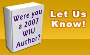 Please let us know if you are a WIU author who published in 2007.