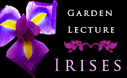 Garden Lectures - Irises, April 03, 2008 at 2:30pm on the third floor of the Malpass Library.