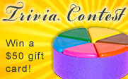 Image of a Trivial Pursuit game piece: Trivia Contest, Win a $50 gift card!