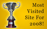 Image of a trophy with the text Most Visited Site For 2008!