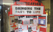 Photo of new digitization display: Bringing the Past to Life